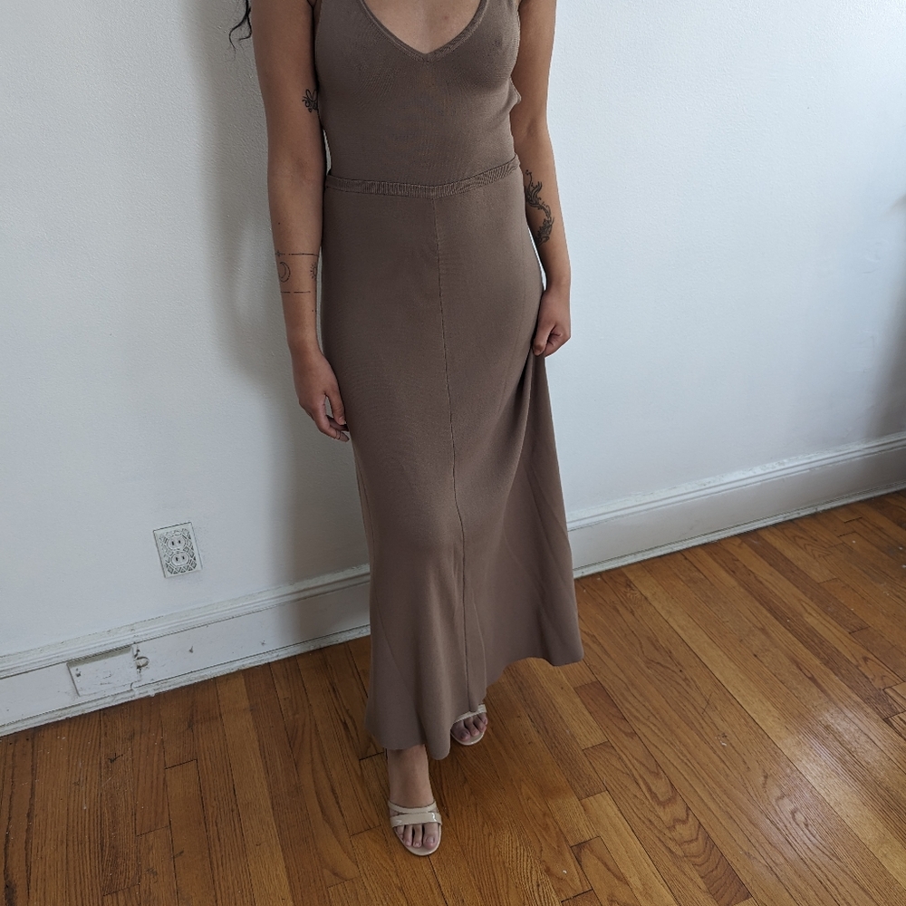 NEW! Beautiful Summer Dress by Zara. Size S Color Mocha